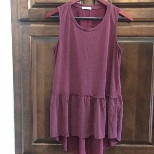 Burgundy tank